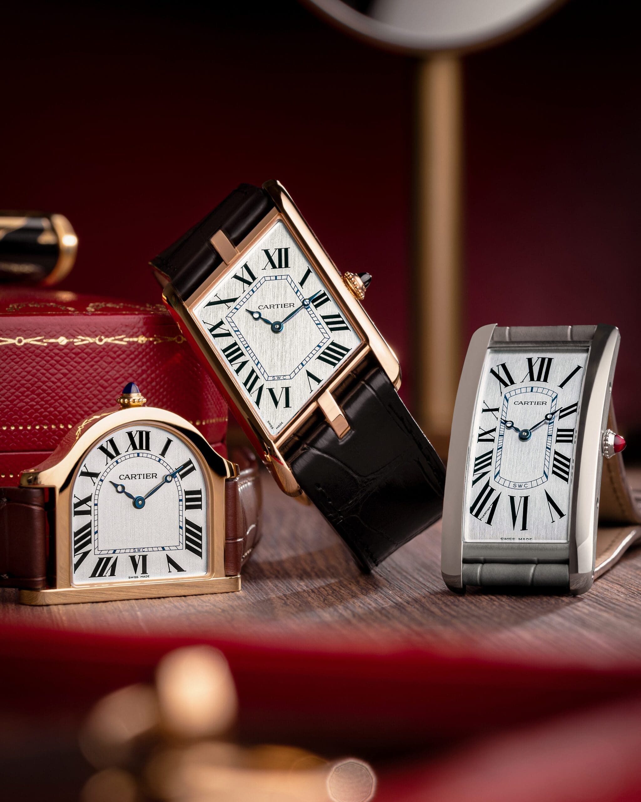 CARTIER X SINGAPORE WATCH CLUB - CLOCHE, TANK ASYMETRIQUE, TANK CINTREE