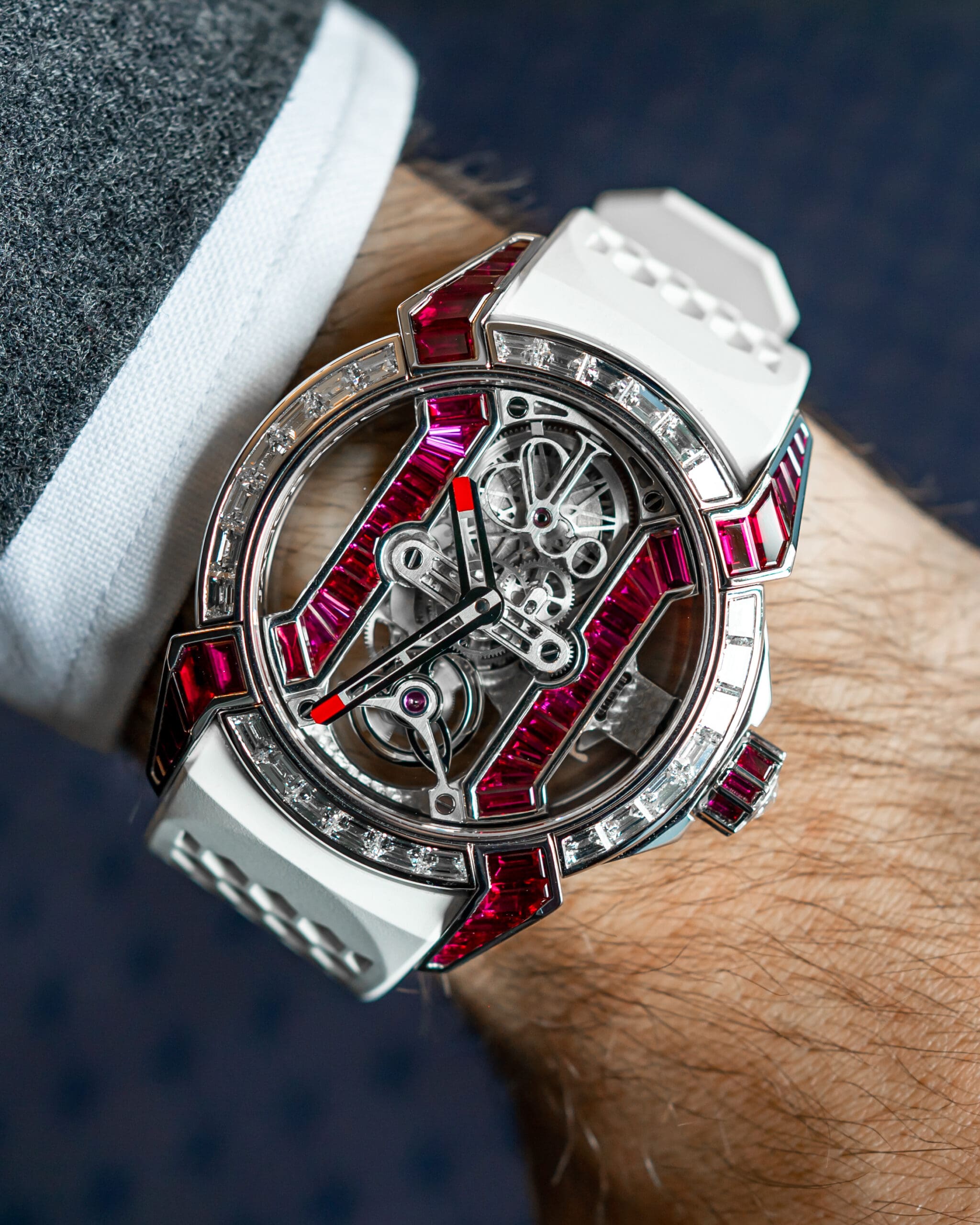 Jacob & Co. Epic X Tourbillon Baguette White Gold Rubies