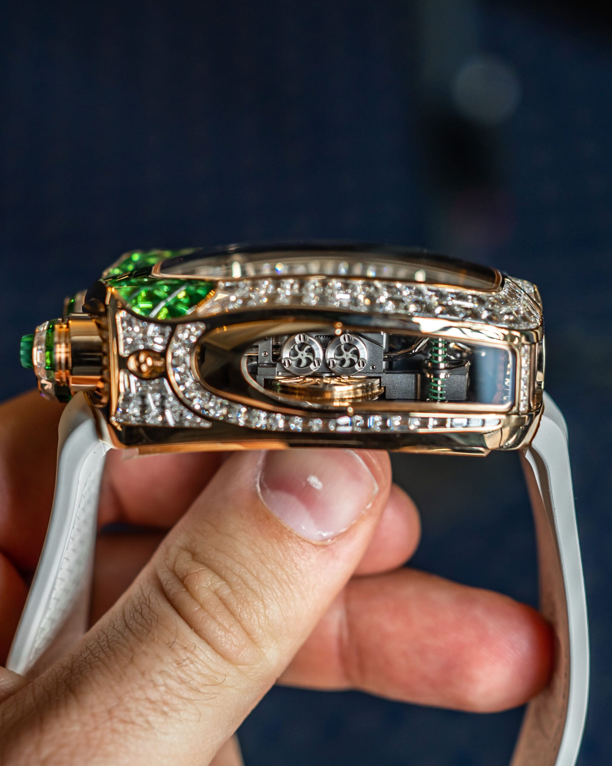 Jacob & Co. Bugatti Chiron Tourbillon Baguette Tsavorite White Diamonds