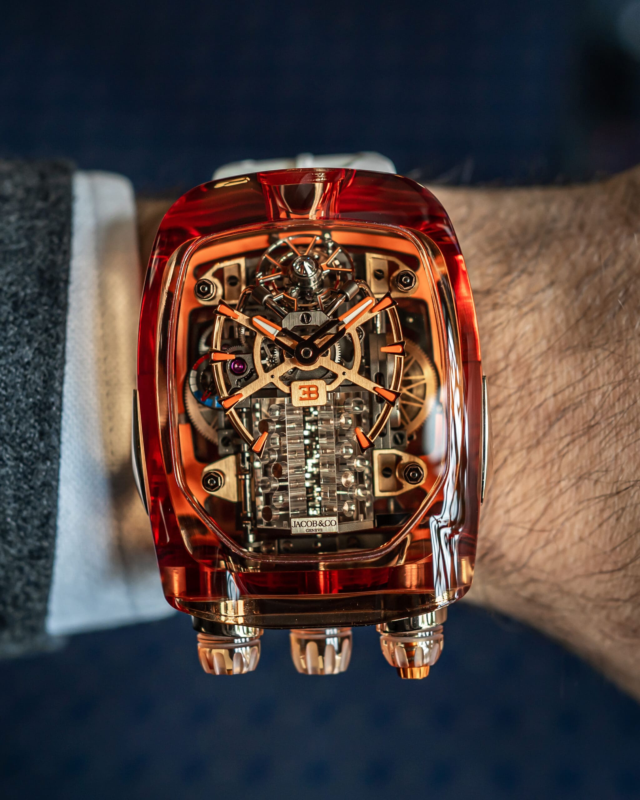 Jacob & Co. Bugatti Chiron Tourbillon Orange Sapphire Crystal