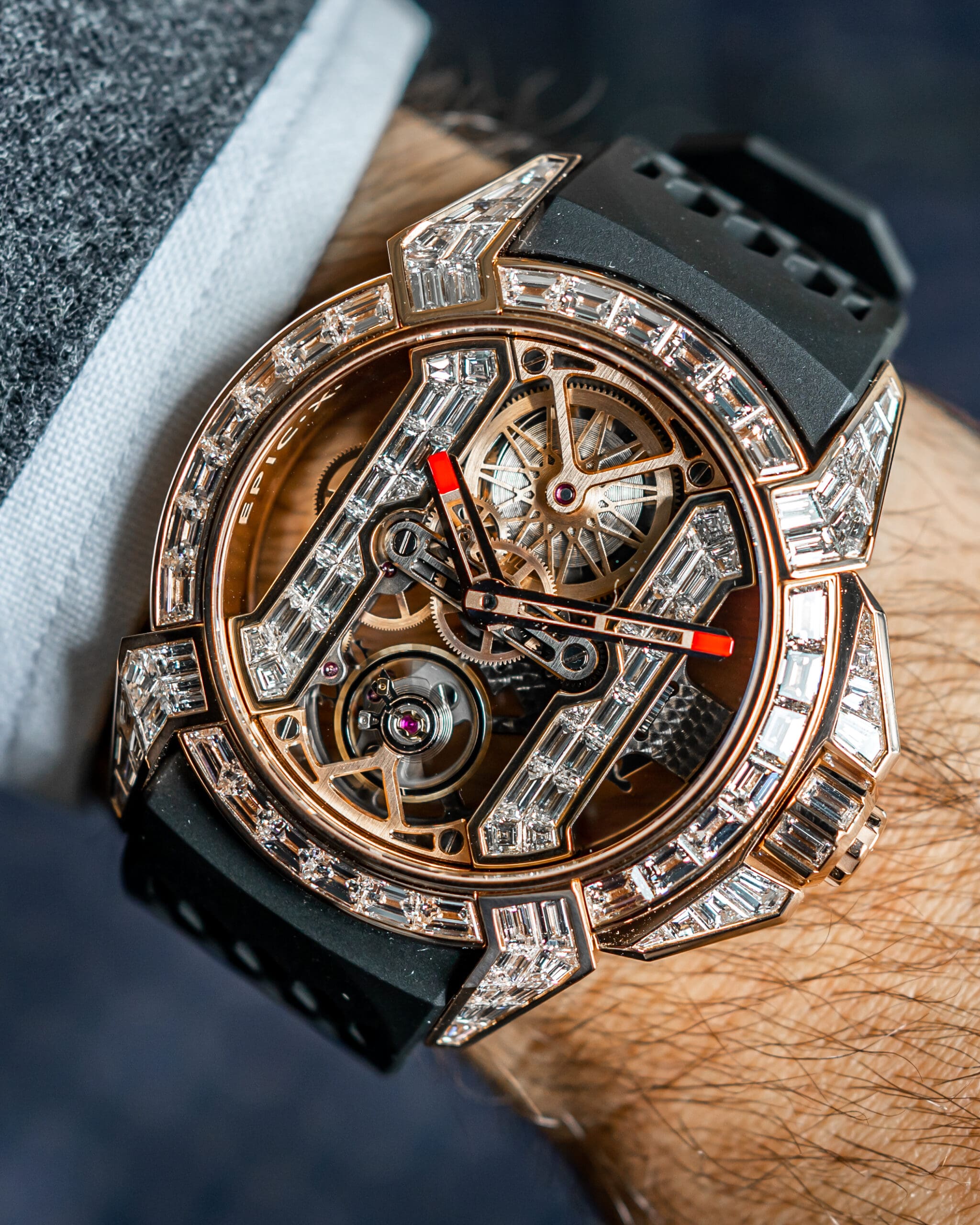 Jacob & Co. Epic X Tourbillon Baguette Rose Gold