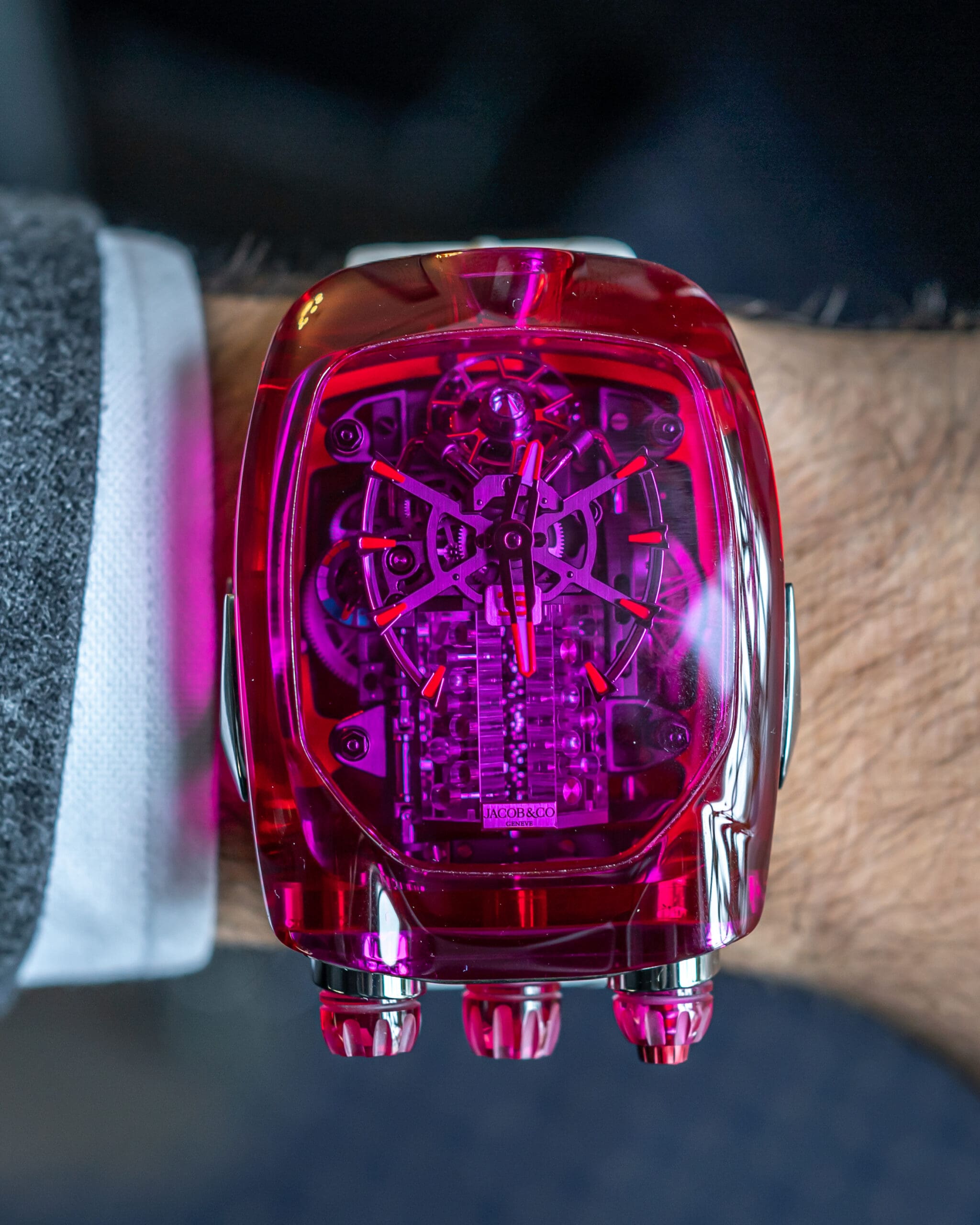 Jacob & Co. Bugatti Chiron Tourbillon Pink Sapphire Crystal