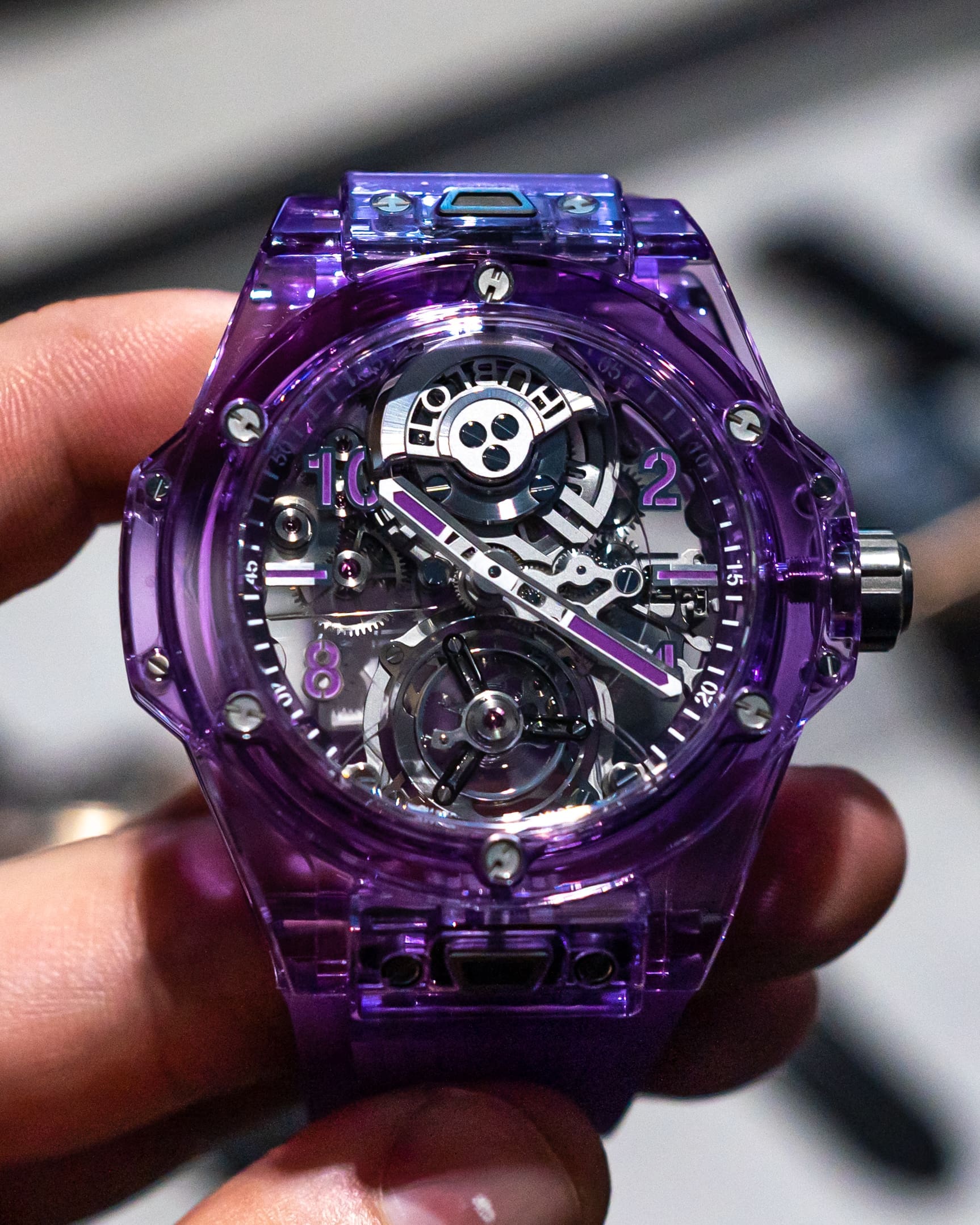 HUBLOT BIG BANG TOURBILLON AUTOMATIC PURPLE SAPPHIRE