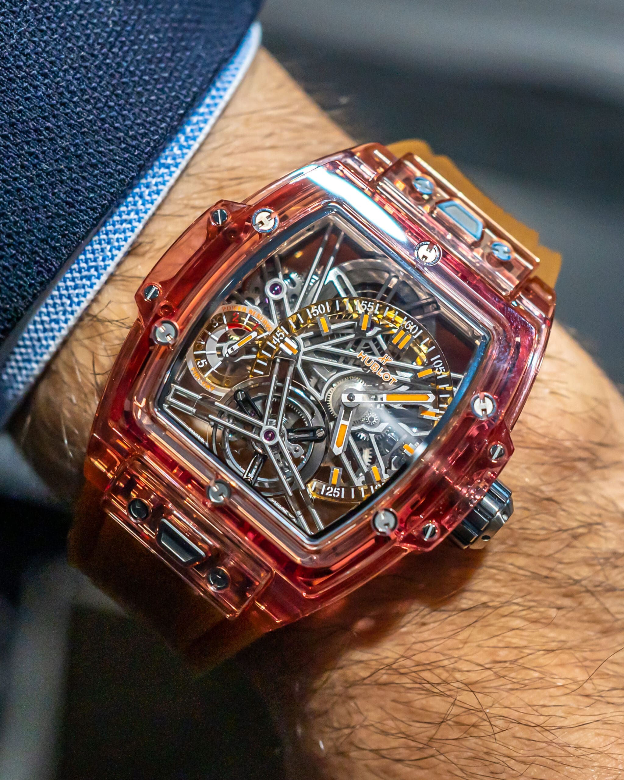 HUBLOT SPIRIT OF BIG BANG TOURBILLON ORANGE SAPPHIRE