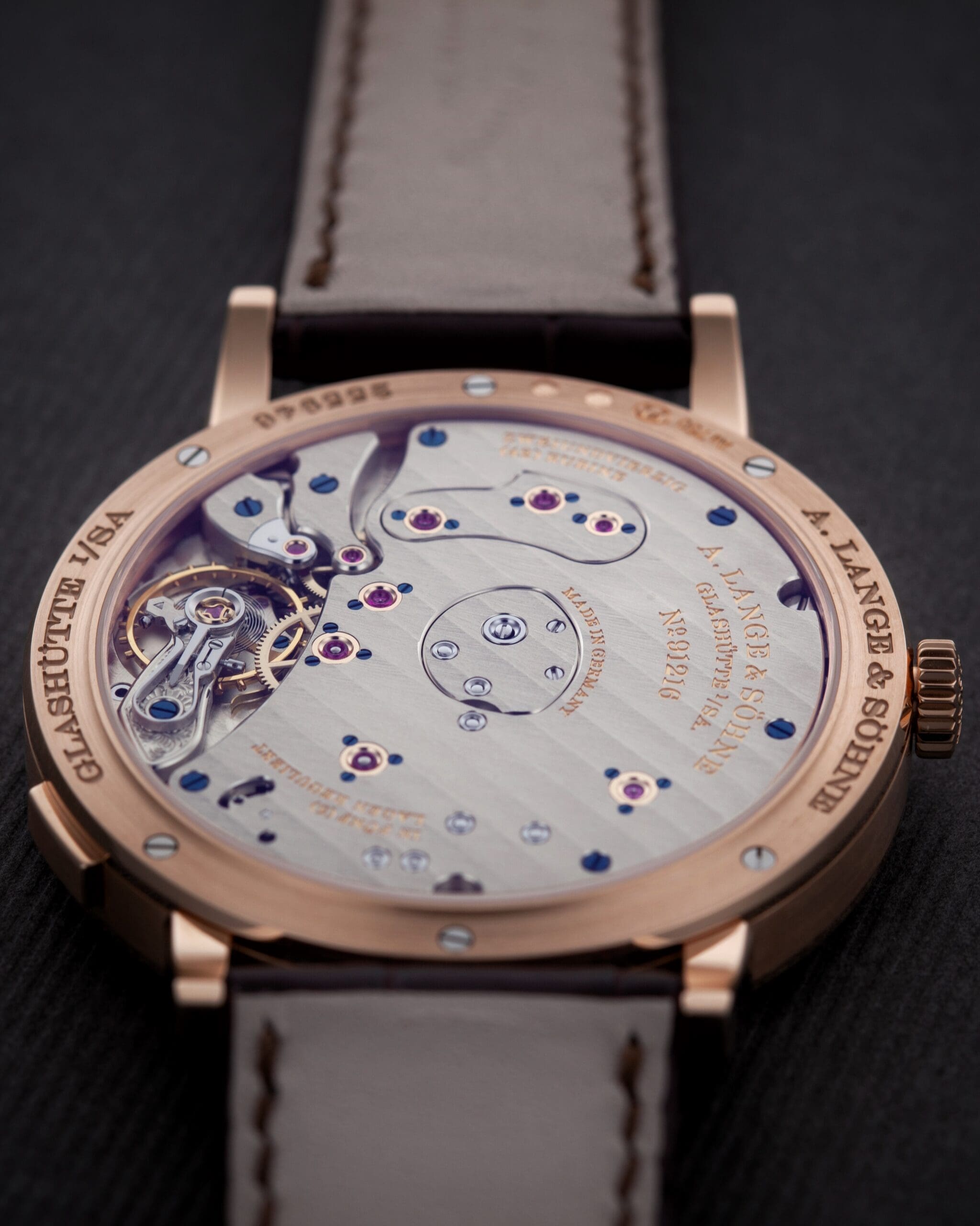 A. Lange & Söhne Model Grand Lange 1 Ref. 137.033 caseback